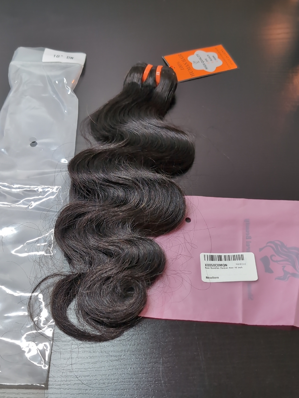 18 Inch Real Human Hair Weave One Bundle Body Wave Hair Extensions Natural Black